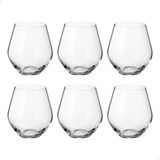 Jogo Com 6 Copos De Cristal Whisky 500 Ml Linha Grus Bohemia