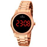 Relogio Champion Feminino Digital Led Dourado Ch48046z