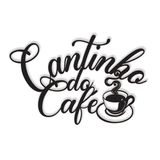 Cantinho Do Café 55x36cm Lettering Em Madeira Mdf Preto
