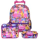 Mochila Feminina Escolar De Rodinha Princesas Com Lancheira