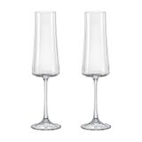 Jogo 2 Taças De Cristal Champagne 210 Ml Linha Xtra Bohemia