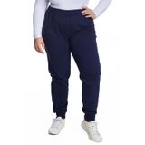 Calca Jogger Moletom Com Felpa Robana Secret Glam Azul Plus G1