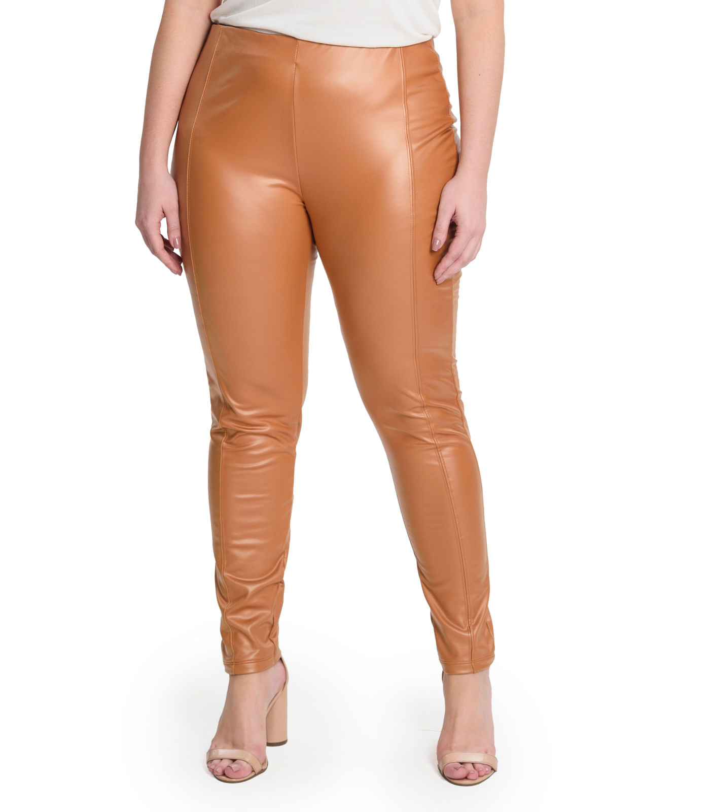 Legging Cirrê Secret Glam Marrom Plus G1