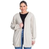 Cardigan Tricot Shine Secret Glam Bege Plus G3