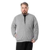Jaqueta Masculina Moletom Felpa Diametro Cinza Plus G3