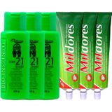 Kit 3 Creme Para Massagem Mildores 100g 3 Gel Detonador 100g