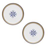 Kit 2 Pratos Sobremesa Porcelana 21 Cm Coup Lisboa Oxford