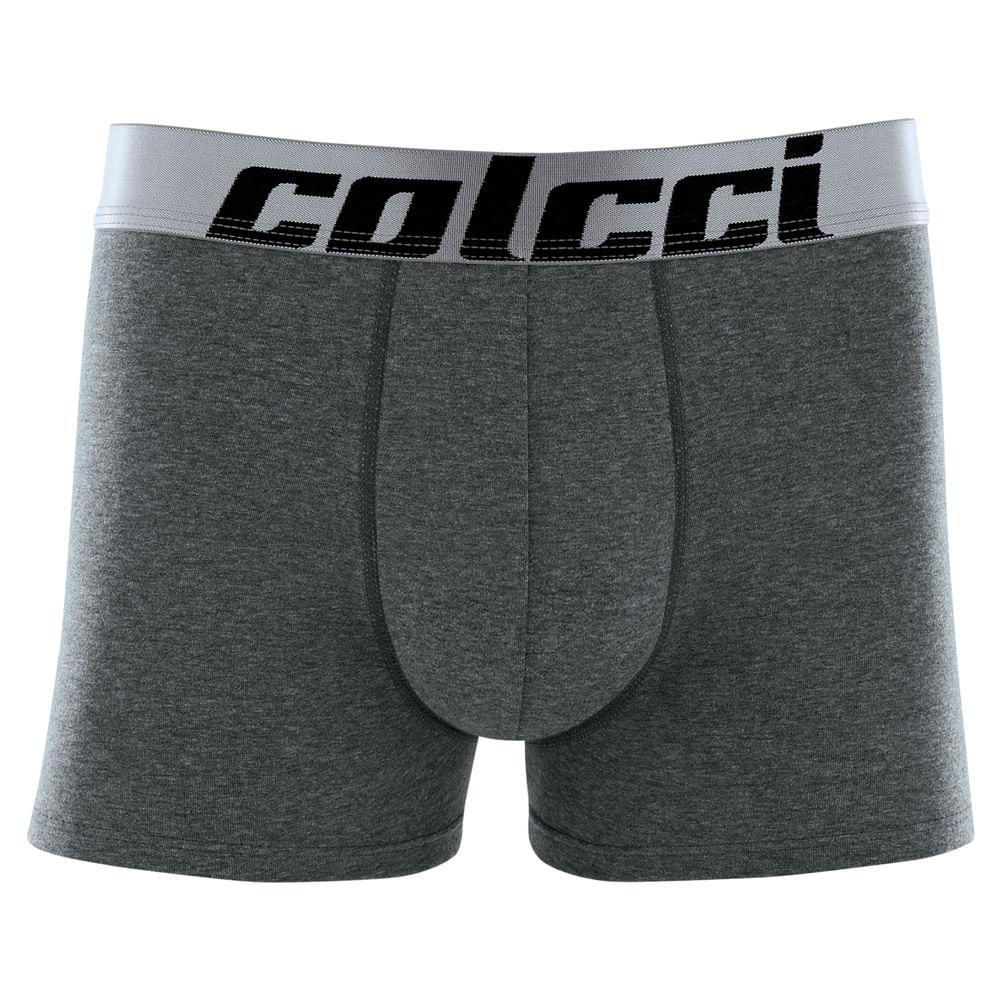 Cueca Boxer Colcci Masculina Cotton Algodão Elástico Cinza Mescla Gg