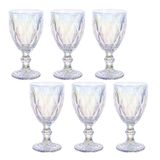 Conjunto De Taças Água Diamante Rainbow 300ml 6pçs Class