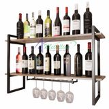 Adega Bar Industrial Bebidas Prateleira Dupla Preta 90cm