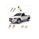Kit Lâmpadas Led Fiat Strada Até 2013 Teto/placa/ré/farolete