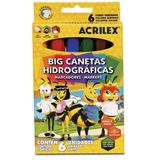 Canetinhas Hidrográficas Acrilex 6 Cores 06936