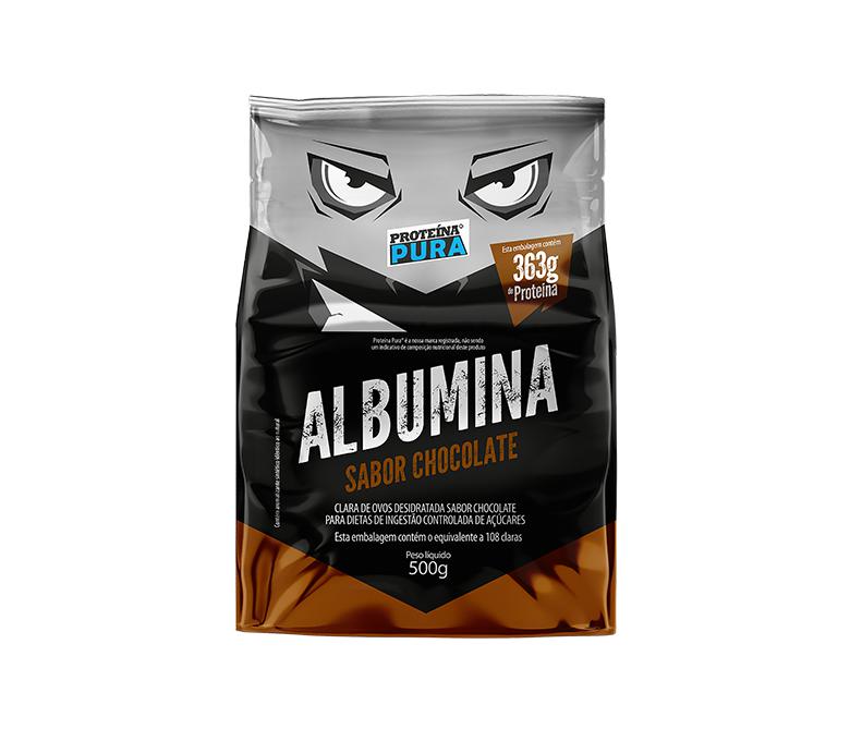 Albumina 500g Clara De Ovo Em Pó Chocolate  Proteína Pura