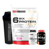 Kit Whey Protein Isolado Six Gold+ Zma 2kg+ Power