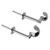 Kit Suporte Teto Simples 19mm  Cromado ( Alumínio )