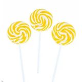 Pirulito Psicodélico Amarelo E Branco Pacote 50 Un Martinha