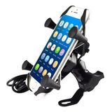 Suporte Garra Para Celular Moto Universal Carregador Usb