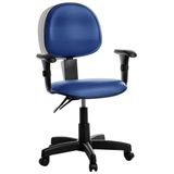 Cadeira Ergonômica Executiva Com Braço Rv Cor:azul