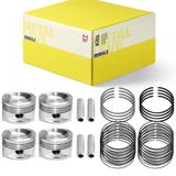 Kit Pistão Anel 0.40 Palio Strada Uno 1.4 8v Flex Metal Leve