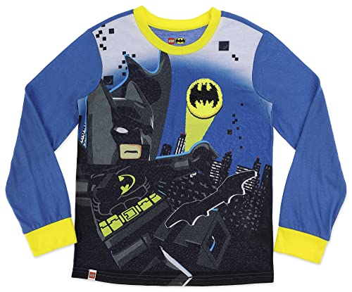 Lego Batman Boys 2-piece Poliéster Pijama Set, Manga Comprida