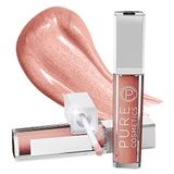 Pure Cosmetics Lip Gloss, Caribbean Coral - .30 Fl Oz. / 9ml - Aplicador De Led Com Espelho - Hidratante &amp; Ultra-hidratante Óleo De Jojoba,