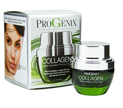 Progenix Colágeno Constificação Instantânea Firmamento E Creme Facial De Plumping Com Ácido Hialurônico E Óleo De Jojoba. 1oz