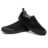 Tênis Slip On Masculino Calce Fácil Liso Básico Conforto Preto 44