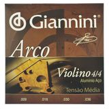 Encordoamento Para Violino Geavva 4/4 Aço Médio 27566 Giannini