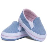 Tenis Bebê Slip On Menina Infantil Calce Fácil 01.09 Cor:jeanserosa,tamanho:g