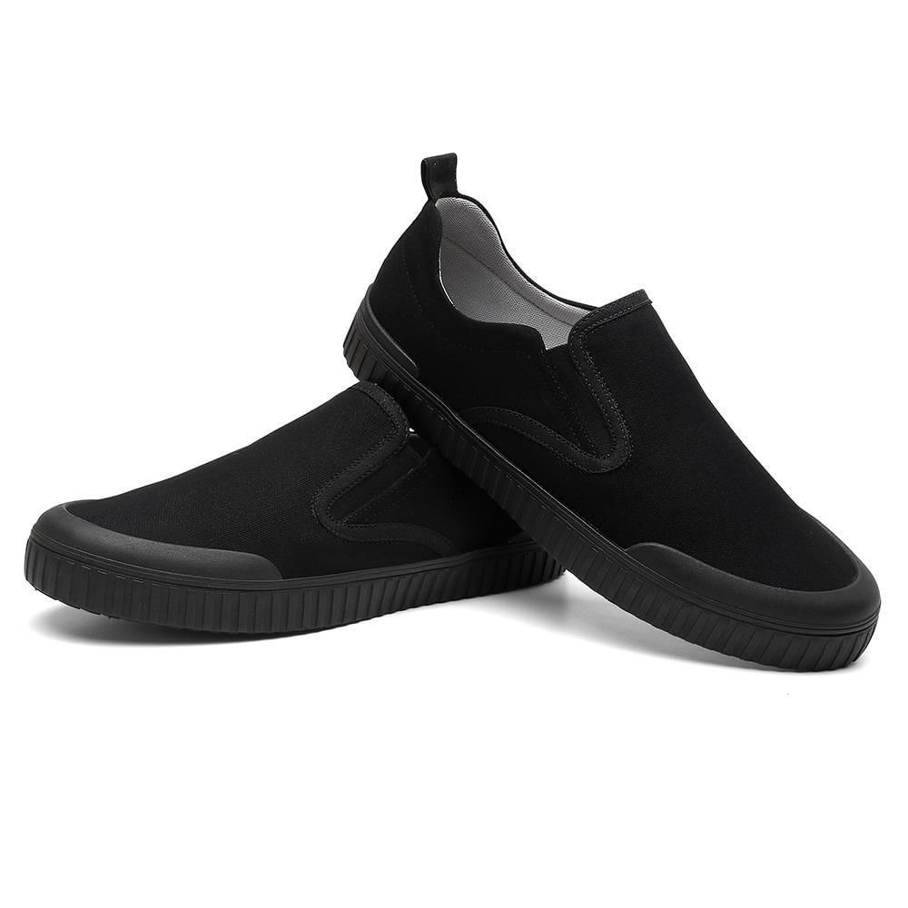 Tênis Slip On Masculino Calce Fácil Liso Básico Conforto Preto 38