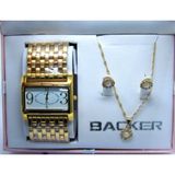 RELOGIO BACKER DOURADO FEMININO COM SEMIJÓIA 36190044 BR