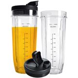 Copos De Substituição Nutri Ninja 32oz, Qt 2packs Nutri Ninja Replacement Cups Com Sip & Seal Lids,950ml(32oz) Measurement Scale Cup Mug, Fit For Nut