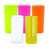 Copo Neon Long Dring 320 Ml Acrílico Kit Com 100 Unidades