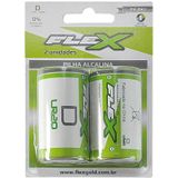 Pilha Flex D Alcalina 2 Unidades