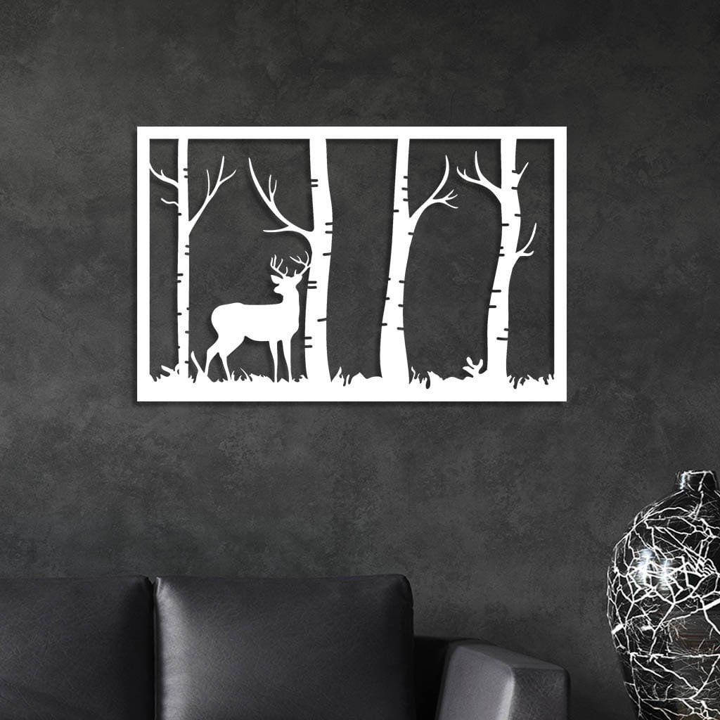 Quadro Individual Vazado Em Mdf Alce