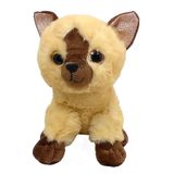 Gato Pelúcia Marrom 21 Cm Alt.