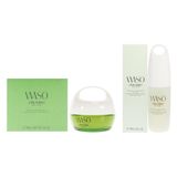 Waso Quick Matte Hidratante Sem Óleo E Waso Beauty Kit Máscara De Dormir Por Shiseido Para Mulheres - 2 Pc Kit 2.5 Oz Hidratante, Máscara De