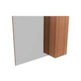 Armário P/ Banheiro Bn3602 1 Porta C/ Espelho Cor Amêndoa - Tecno Mobili