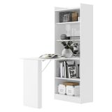 Armário Com Escrivaninha/mesa Dobrável Multimóveis V2993 Branca