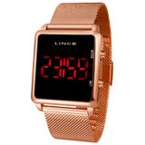 Relogio Lince Feminino Mdr4596l Pxrx Digital Rose Quadrado