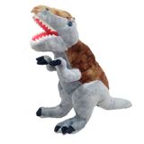 Dinossauro Pelúcia Rex Cinza 25 Cm Altura