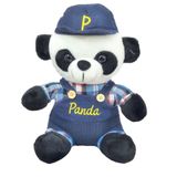 Urso Panda Pelúcia 30 Cm Altura Camiseta Blue