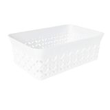Caixa Organizadora Cesto Decorativo Médio Branco 3 Litros