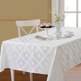 Toalha de Mesa Retangular Corttex Gran Jacquard 2,70x1,50 Nice Branco