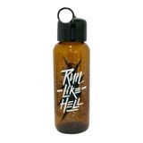 Garrafa De Água De Vidro Run Like Hell 500ml - Casambiente R922008-preto