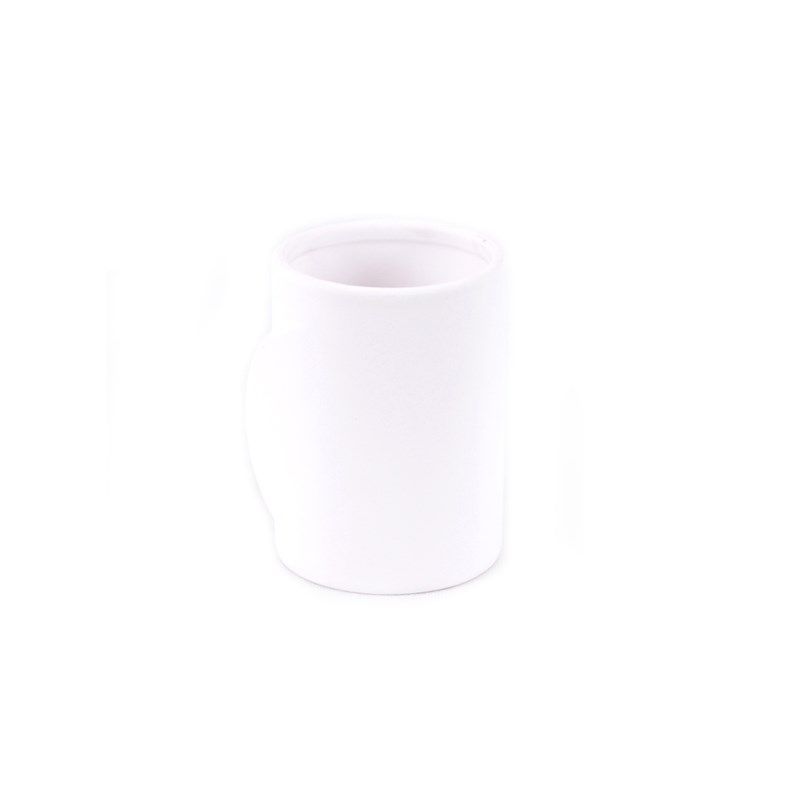 Vaso Cerâmica Branco 11x9 - Branco 11x9 Cm