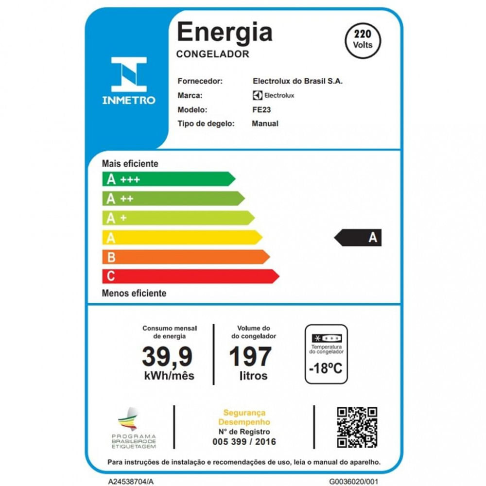 Freezer Vertical Electrolux 1 Porta Cycle Defrost Fe23 197l Carrefour