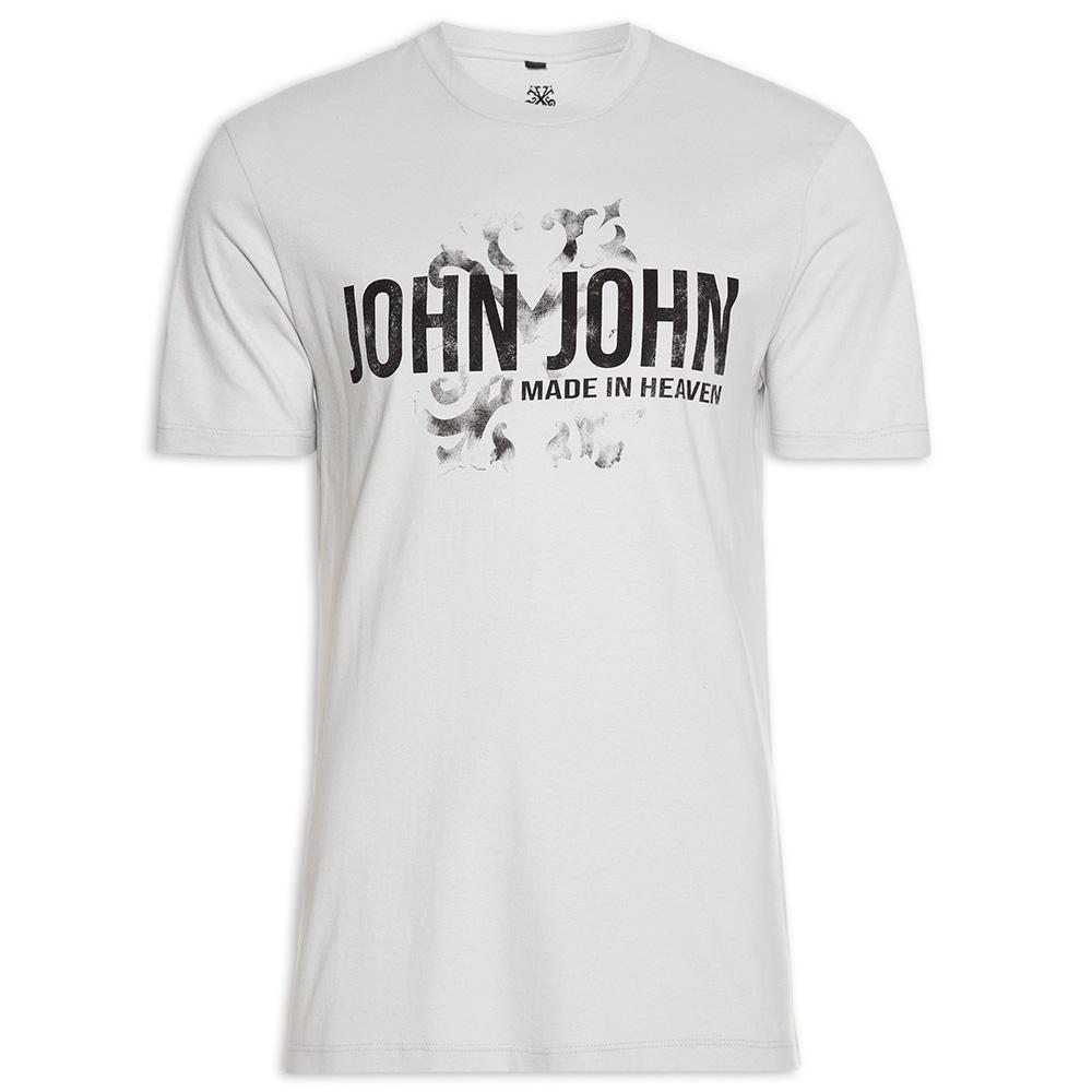 Camiseta John John Made In Masculina - G - Cinza Claro
