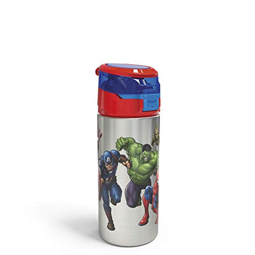 Garrafa Inox Marvel Comics Zak Designs À Prova D/água (19,141ml, Livre De Bpa) P/ Esportes Ao Ar Livre