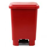 Lixeira 100l Retangular C/ Pedal Vermelho Lar Plasticos 255